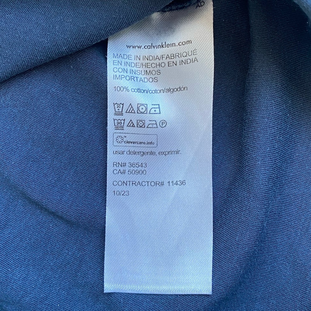 Calvin Klein men’s premium cotton Crewneck tshirt Sz XS blue - Picture 4 of 5